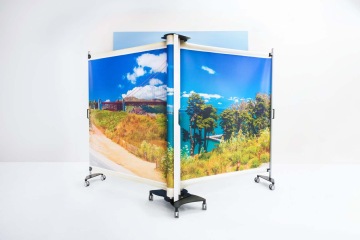 Mobilní flexibilní zástěna DUO s kolečky